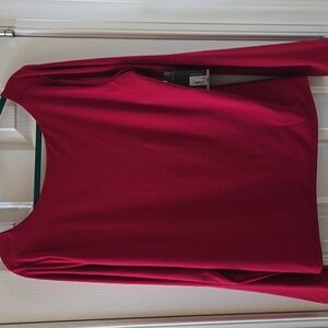 WORTHINGTON BRAND WOMEN'S PLUS SIZE "LUXURY RED" PULLOVER TOP SIZE XXL